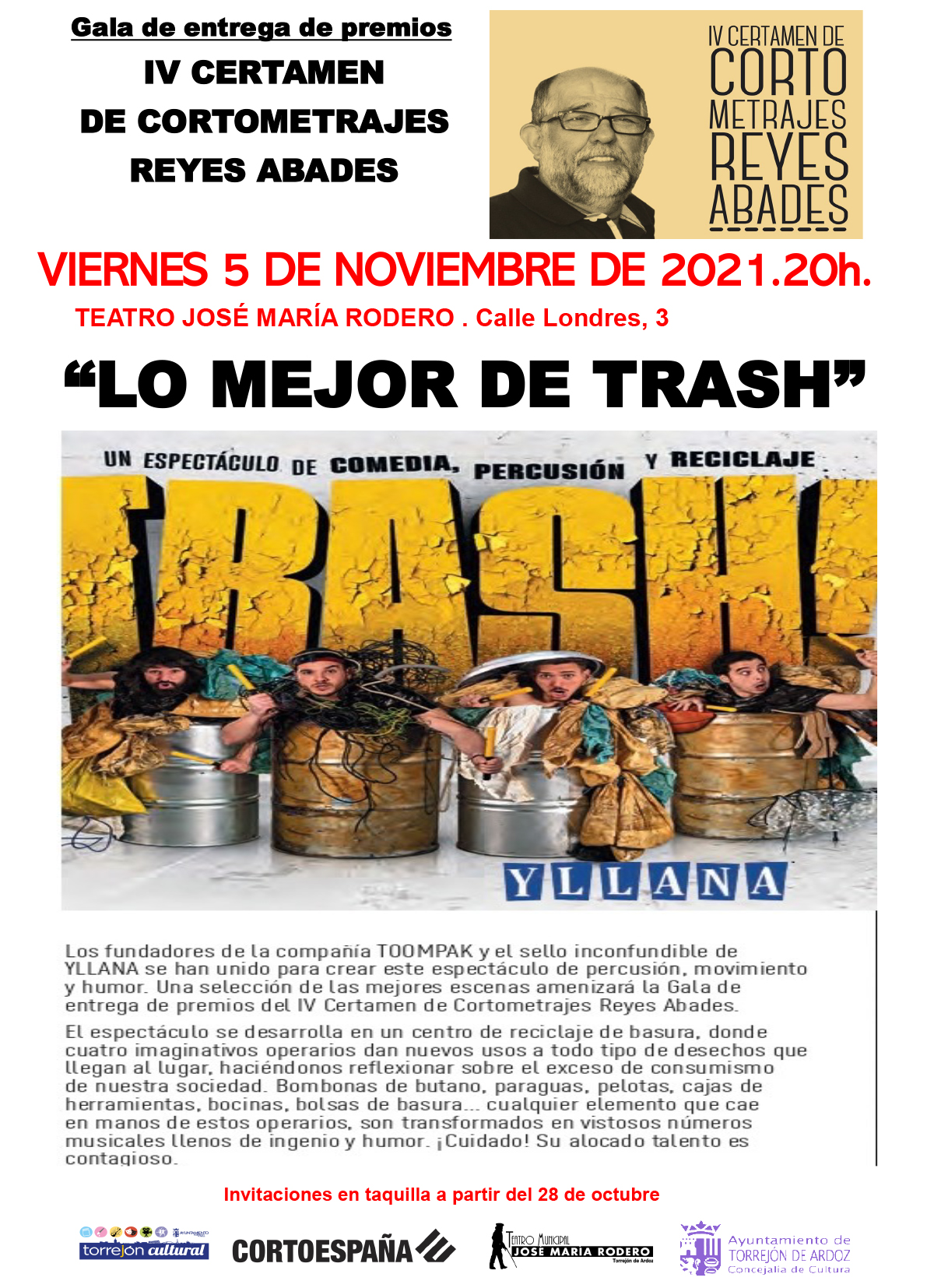 IV Certamen de Cortometrajes Reyes Abades - Gala de entrega de premios