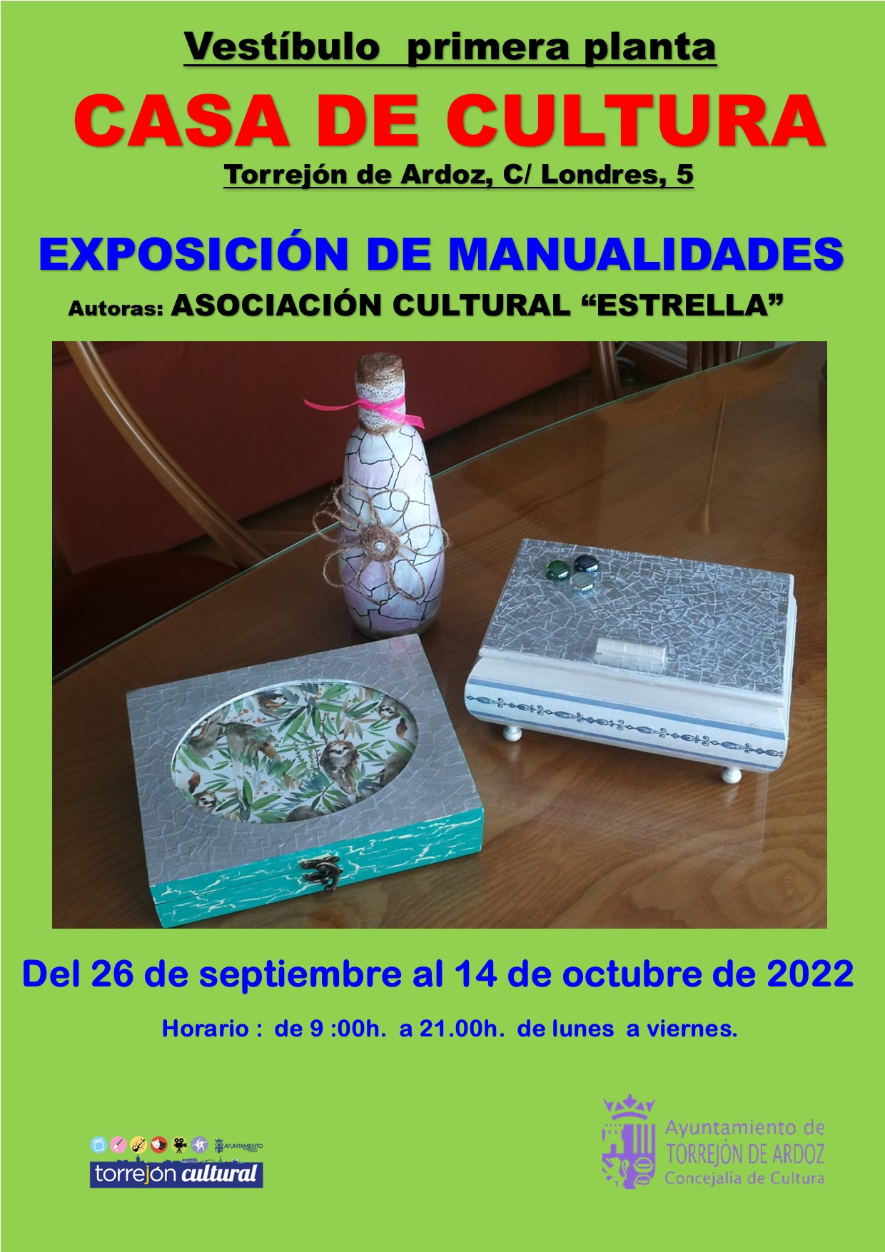 Exposición de manualidades de la Asociación Cultural Estrella