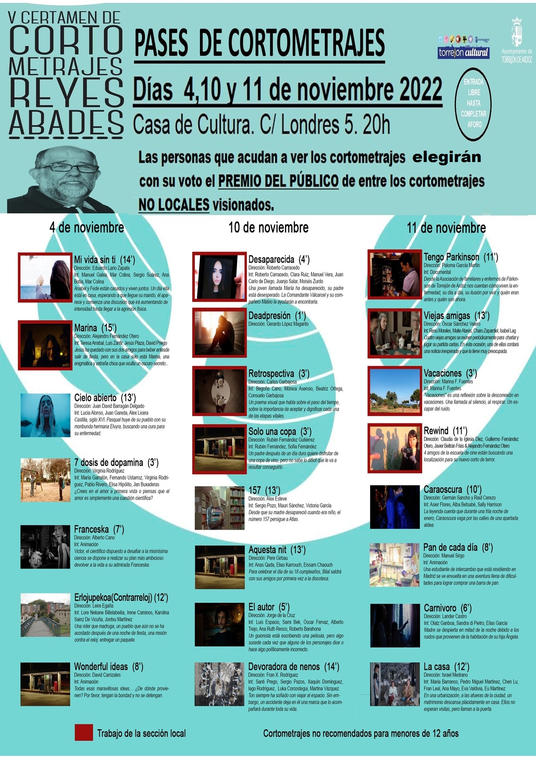 V Certamen Cortometrajes - Pases