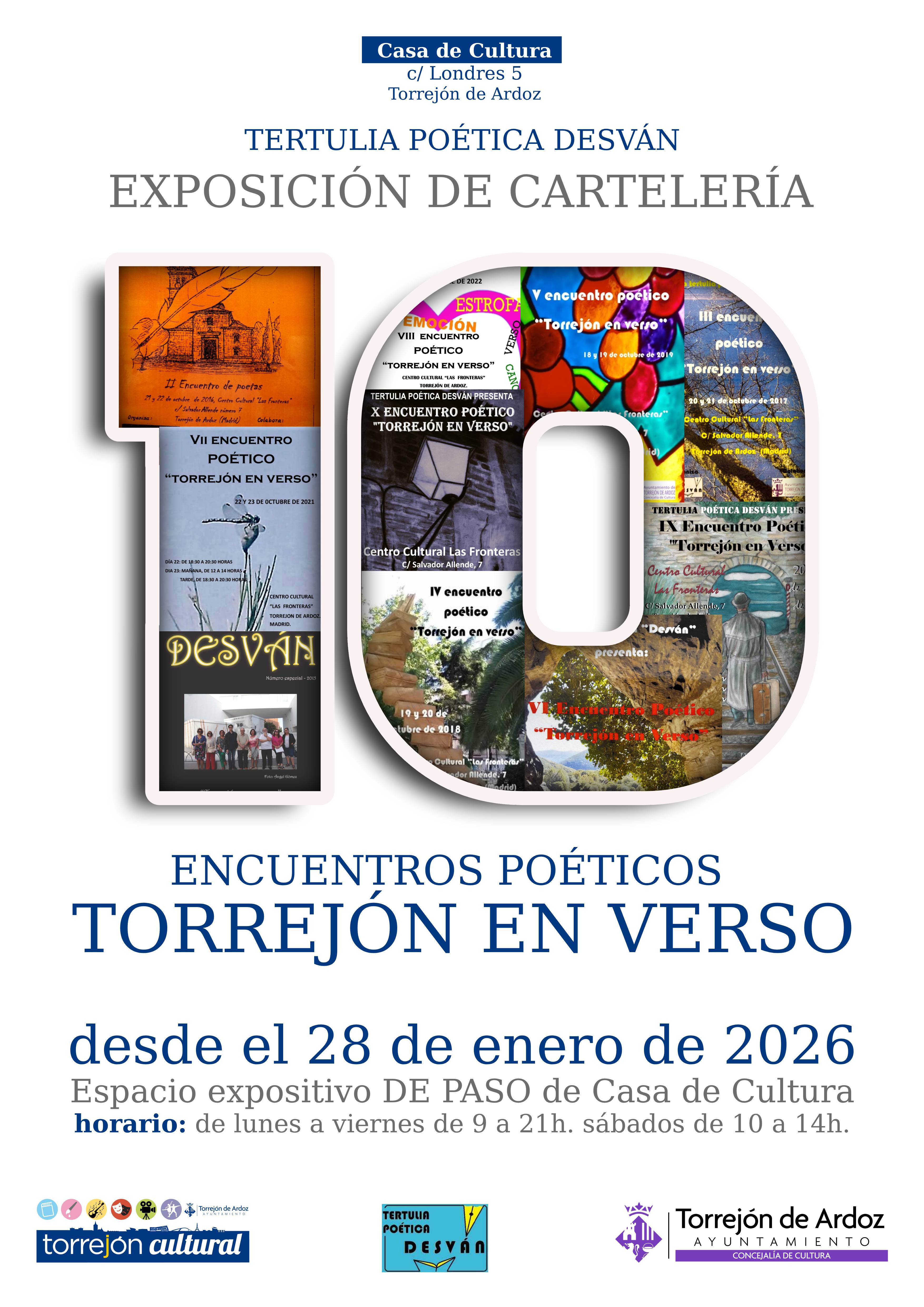 Exposición de cartelería "Encuentros Poéticos Torrejón en Verso"