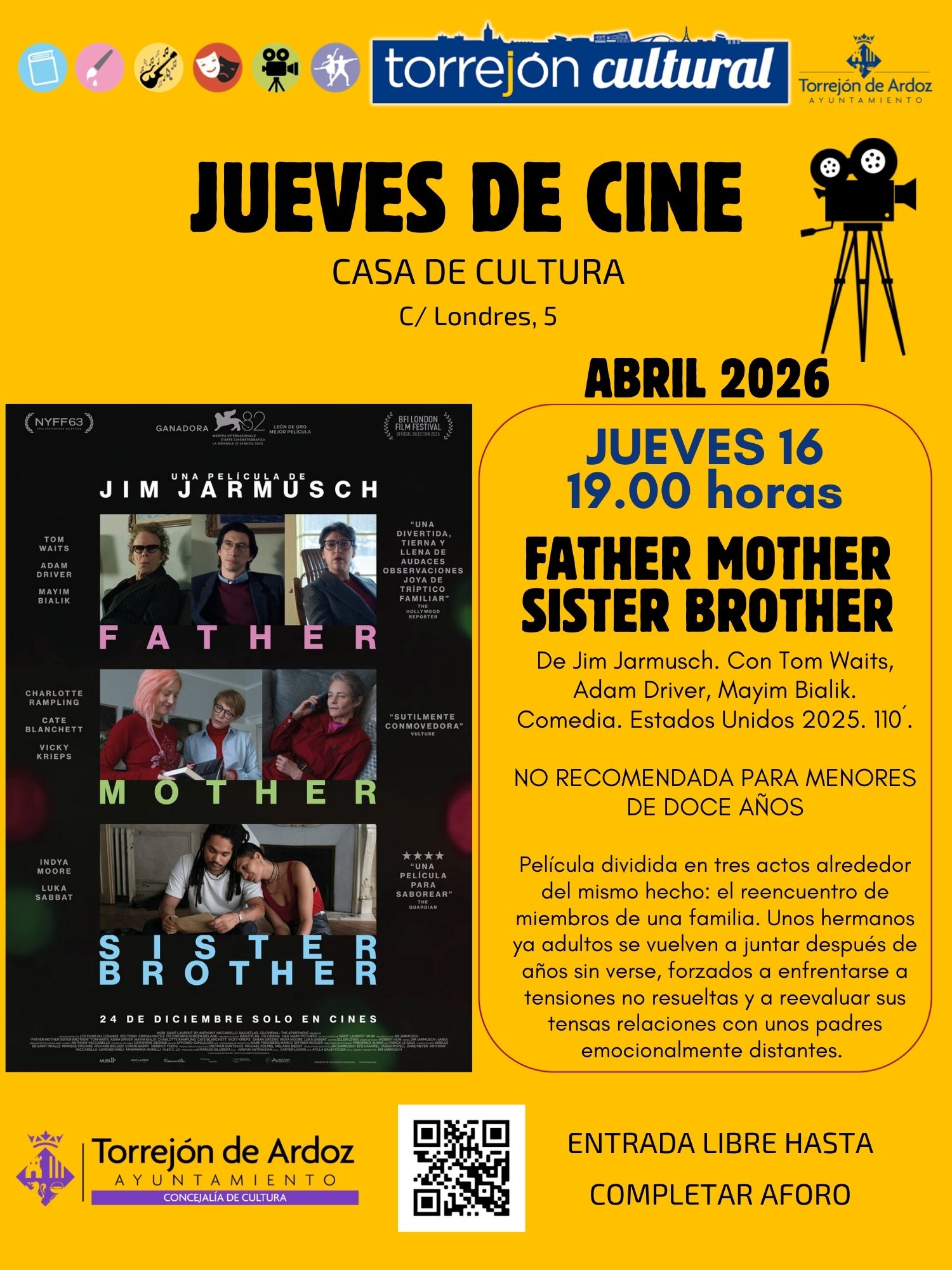 Jueves de Cine: Father Mother, Sister Brother