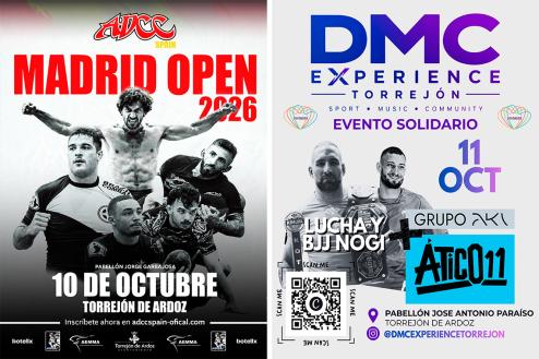 Dos eventos de lucha, el Madrid Open de ADCC España y el DMC Experience