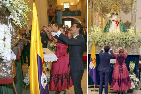 Acto solemne en el que el alcalde, Alejandro Navarro, entregó el bastón de mando de la Alcaldía a la Virgen del Rosario Coronada