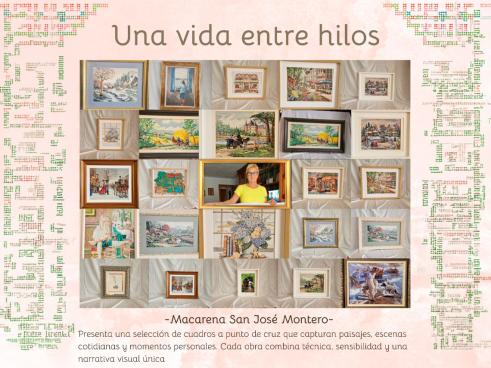 “Una vida entre hilos”, de Macarena San José Montero, se puede visitar en la Casa de la Cultura