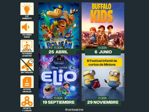  #venTEAlcine, el programa municipal de cine infantil adaptado a personas con Trastorno del Espectro Autista (TEA) y sus familias