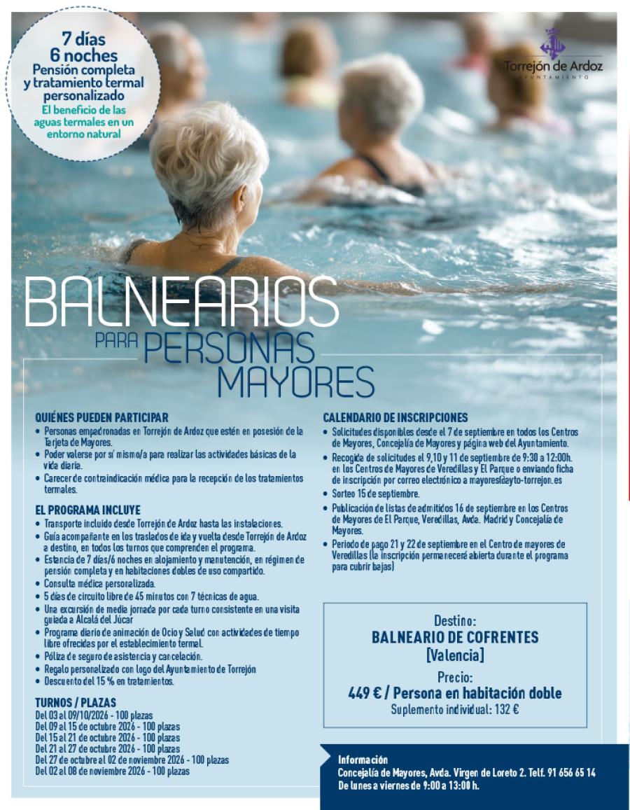 Programa Balnearios para peronsas mayores