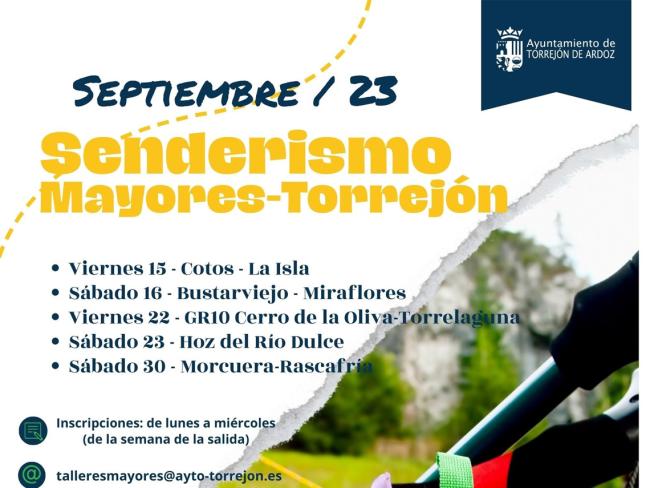 Abierta la inscripción para participar en el Programa de Senderismo de la Concejalía de Mayores 